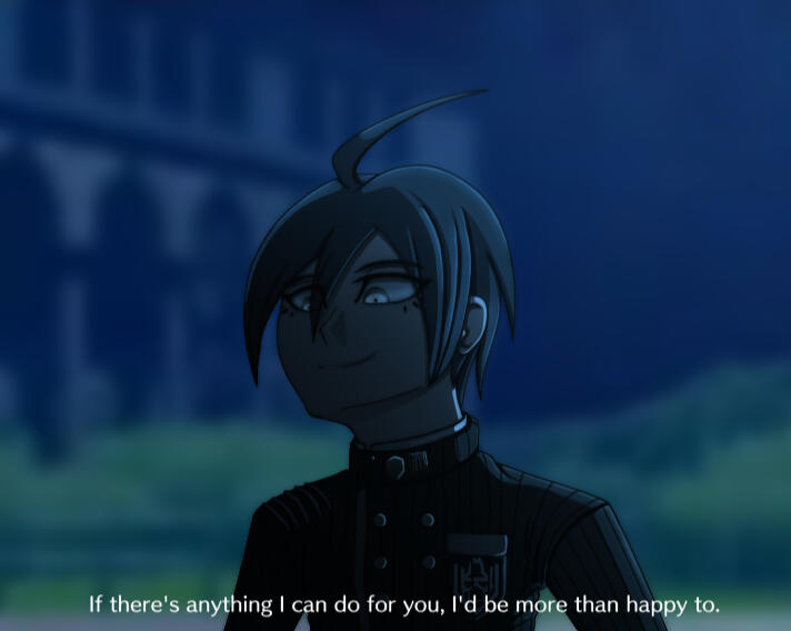 "'If there's anything I can do for you, I'd be more than happy to." He gave him a warm smile.' the scene in chapter 2 where Ryoma finally vents to Shuichi about what happened in the pool 💙 and yes i referenced the Love Suite dialogue" (1/2)