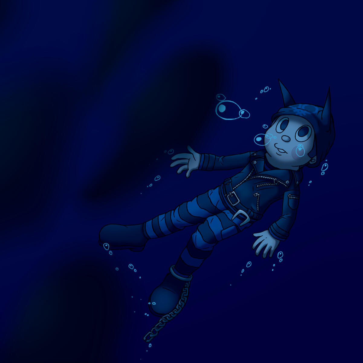 "'into the deep' a dream sequence for my V3 Ryoma AU 🐳" (1/2)