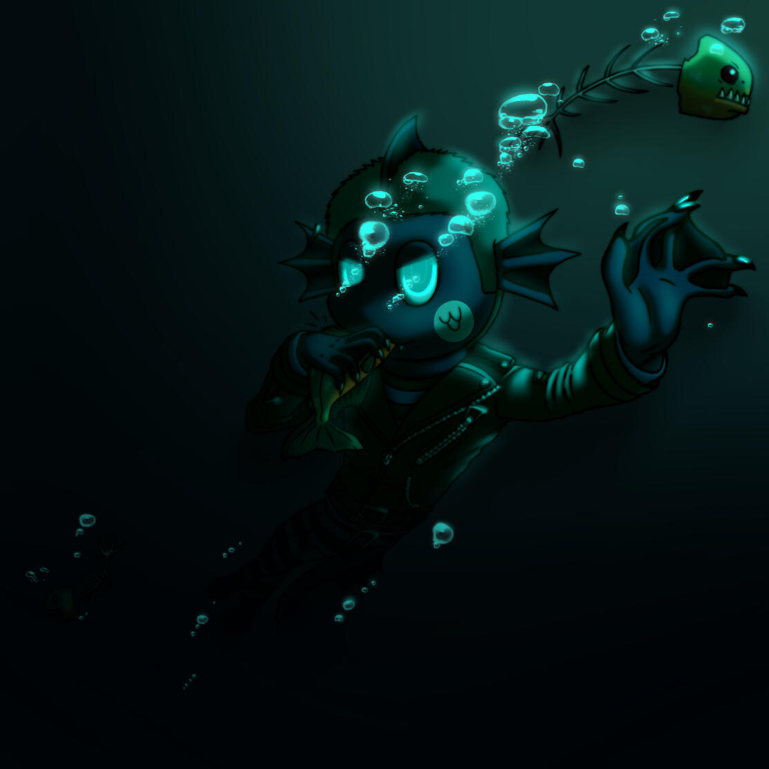 "🍴 🐟 might not technically be MerMay but i wanted to keep drawing sea monster!Ryoma since i can't seem to take my mind off of him. anyways have some sweet revenge"