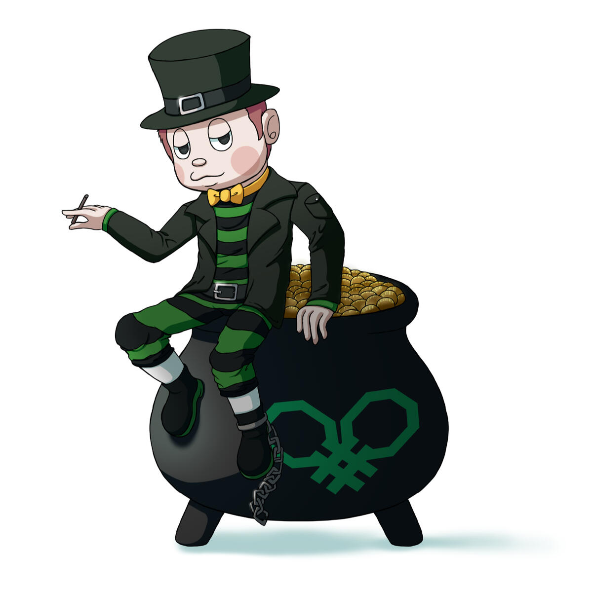 "happy St. Patrick's Day! or not, since it's 4 am. anyways don't steal his Monocoins"